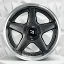 RIN 17X8.5 4-100/114.3 R1 SPORT QC1885 HYPER BLACK MACHINE LIP ET20 CB73.1