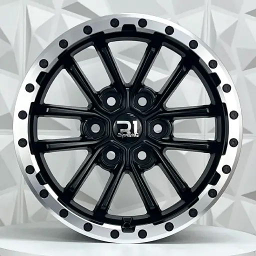 [172616] RIN 17X8.5 6-135 R1 SPORT R1790 MATE BLACK MI+BLACK RIVETS* ET30 CB87.1